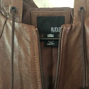 Women’s Brown Hooded Leather Jacket